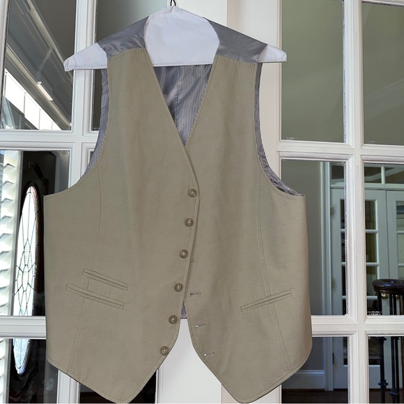John Varvatos Tan Suit Vest